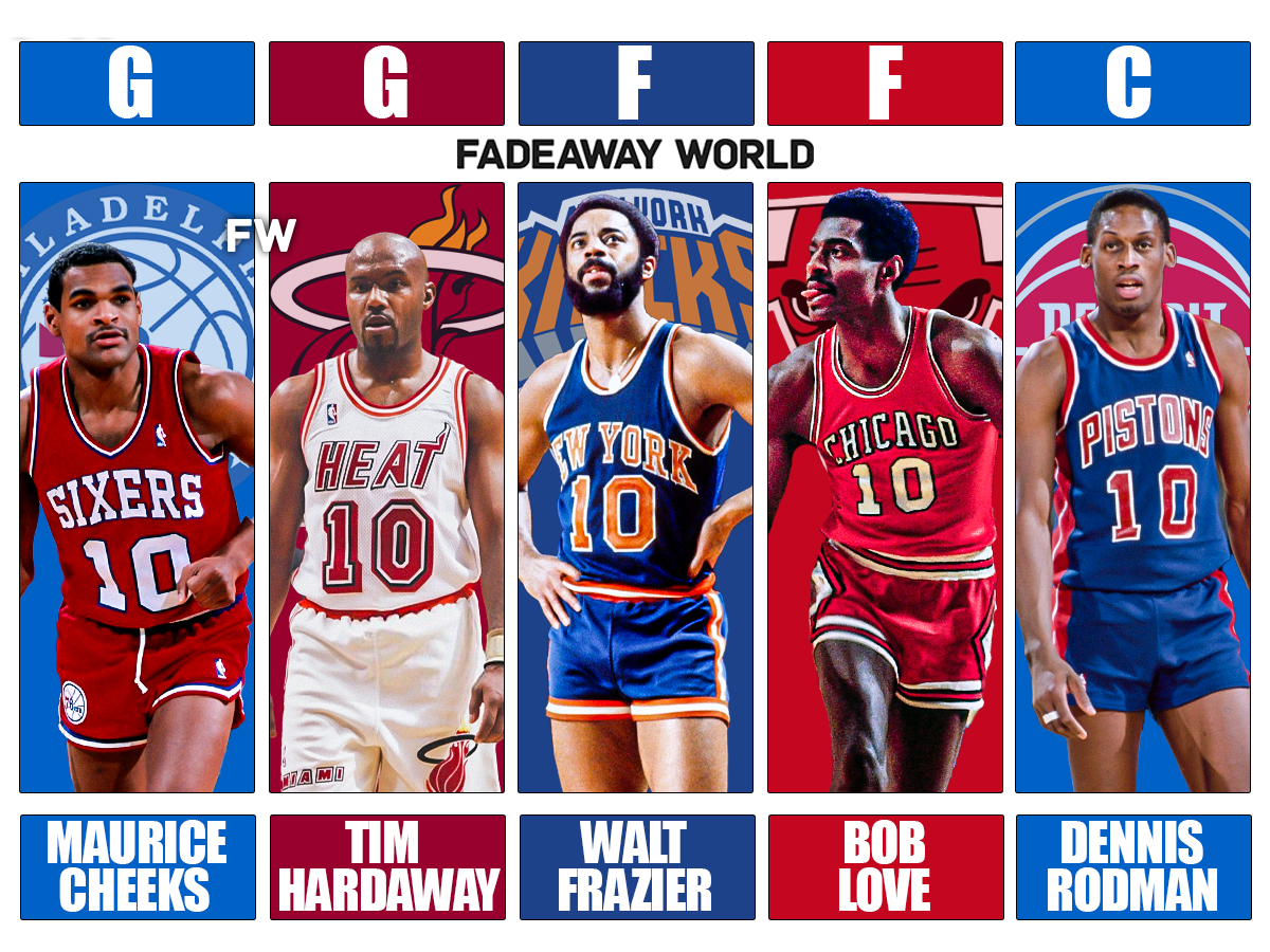 All-Time No. 10 Starting Lineup: Maurice Cheeks, Tim Hardaway, Walt Frazier, Bob Love, Dennis Rodman