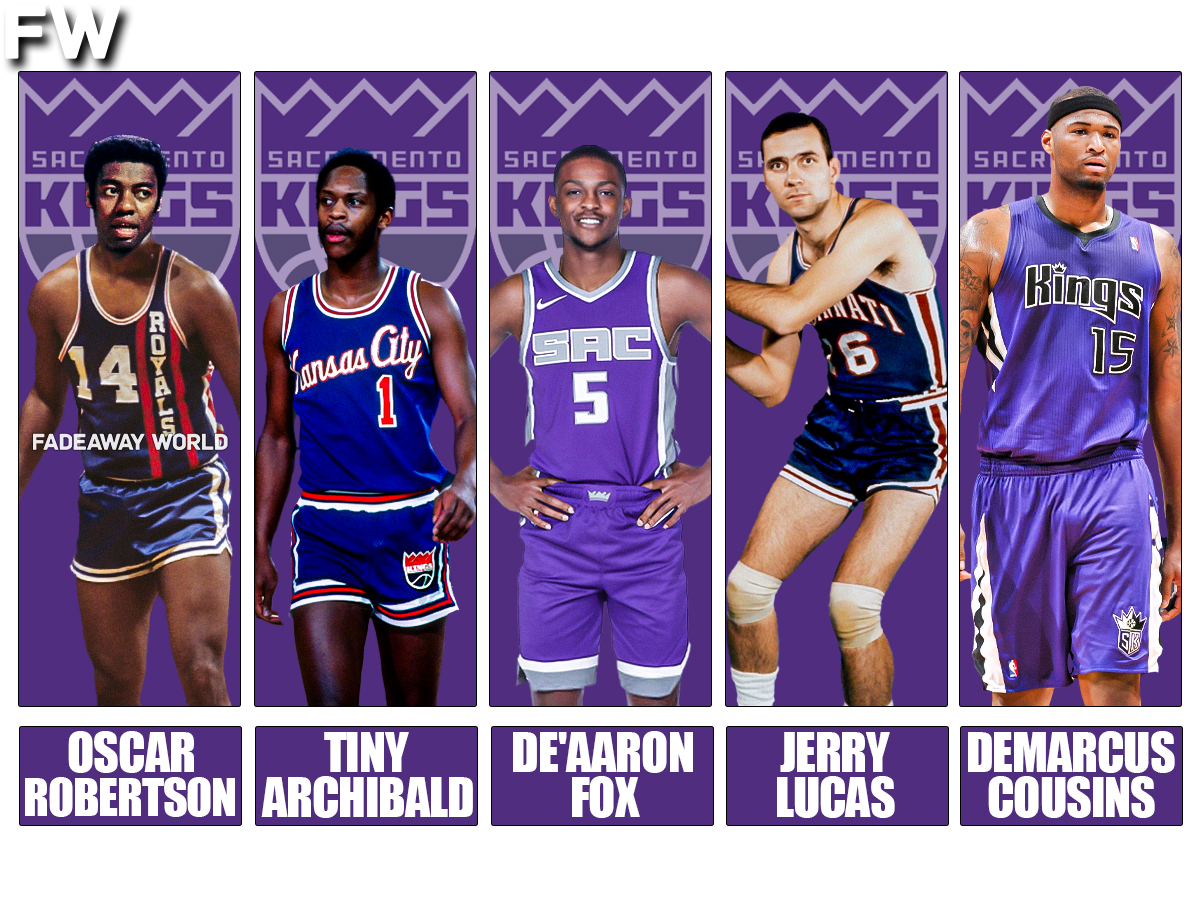 Oscar Robertson, Tiny Archibald, De’Aaron Fox, Jerry Lucas, Maurice Stokes
