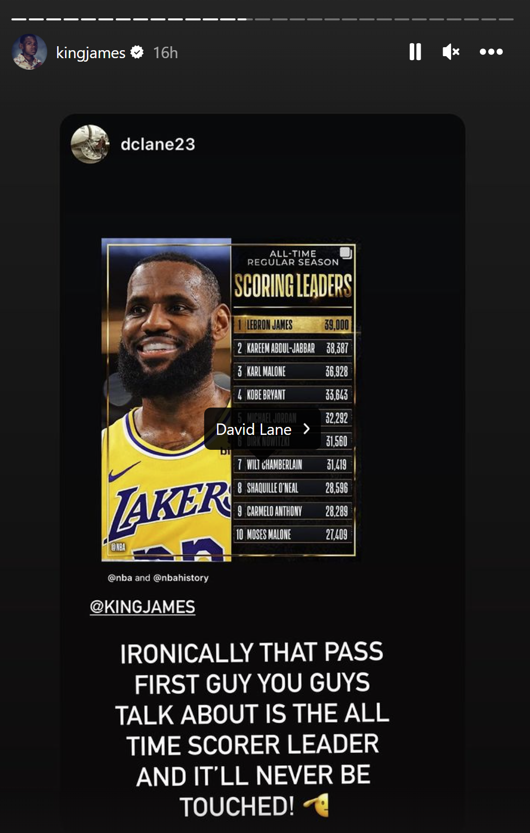 LeBron James Instagram