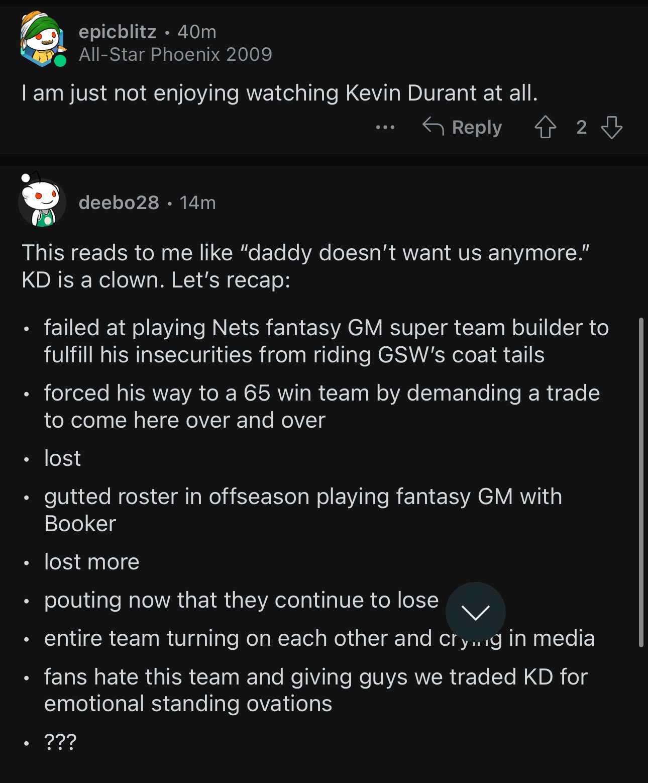 Phoenix Suns Fans Turn Against Kevin Durant On Reddit