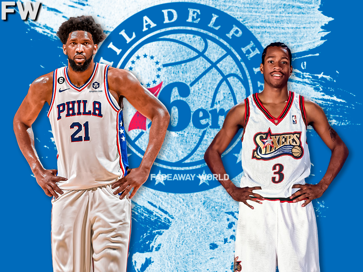 Joel Embiid and Allen Iverson