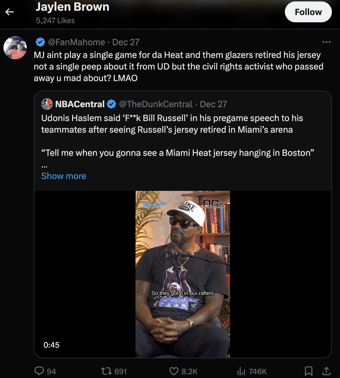 Jaylen Brown Likes Tweet