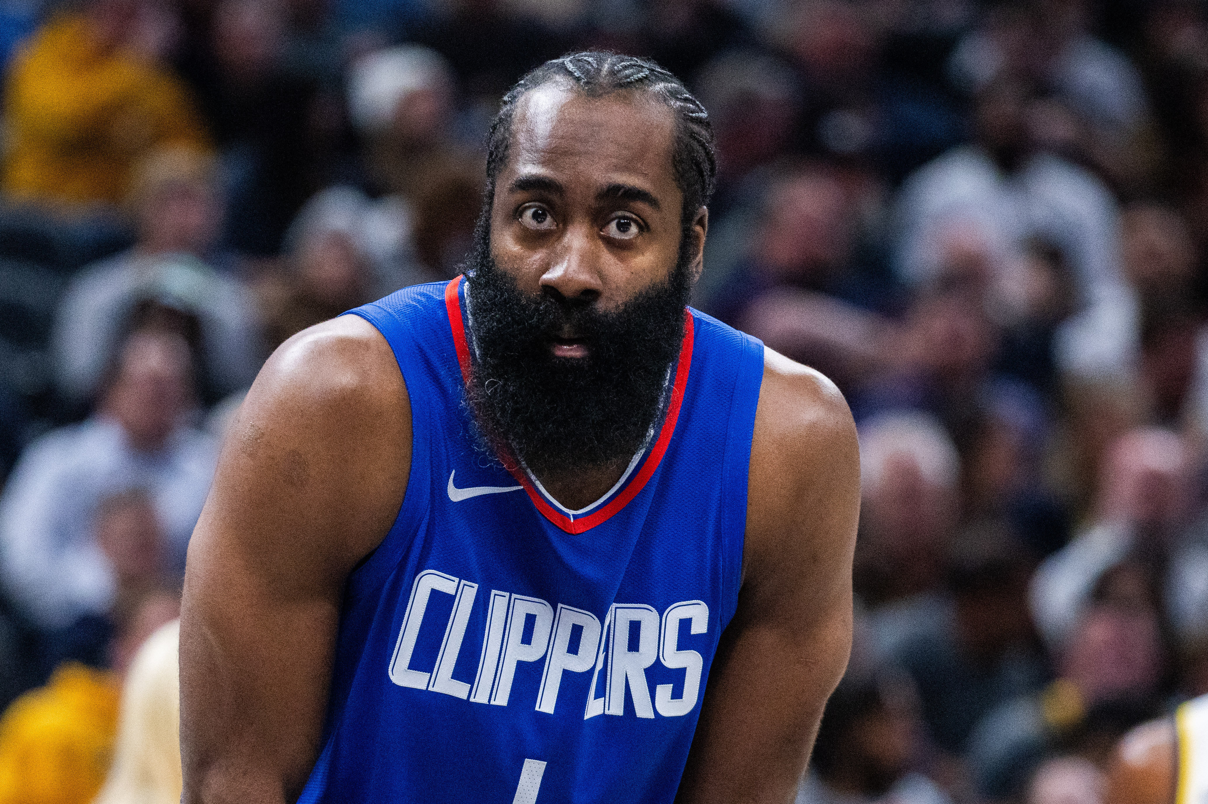 James Harden's Priceless Reaction To Kawhi Leonard's Clutch Points Against The Mavericks