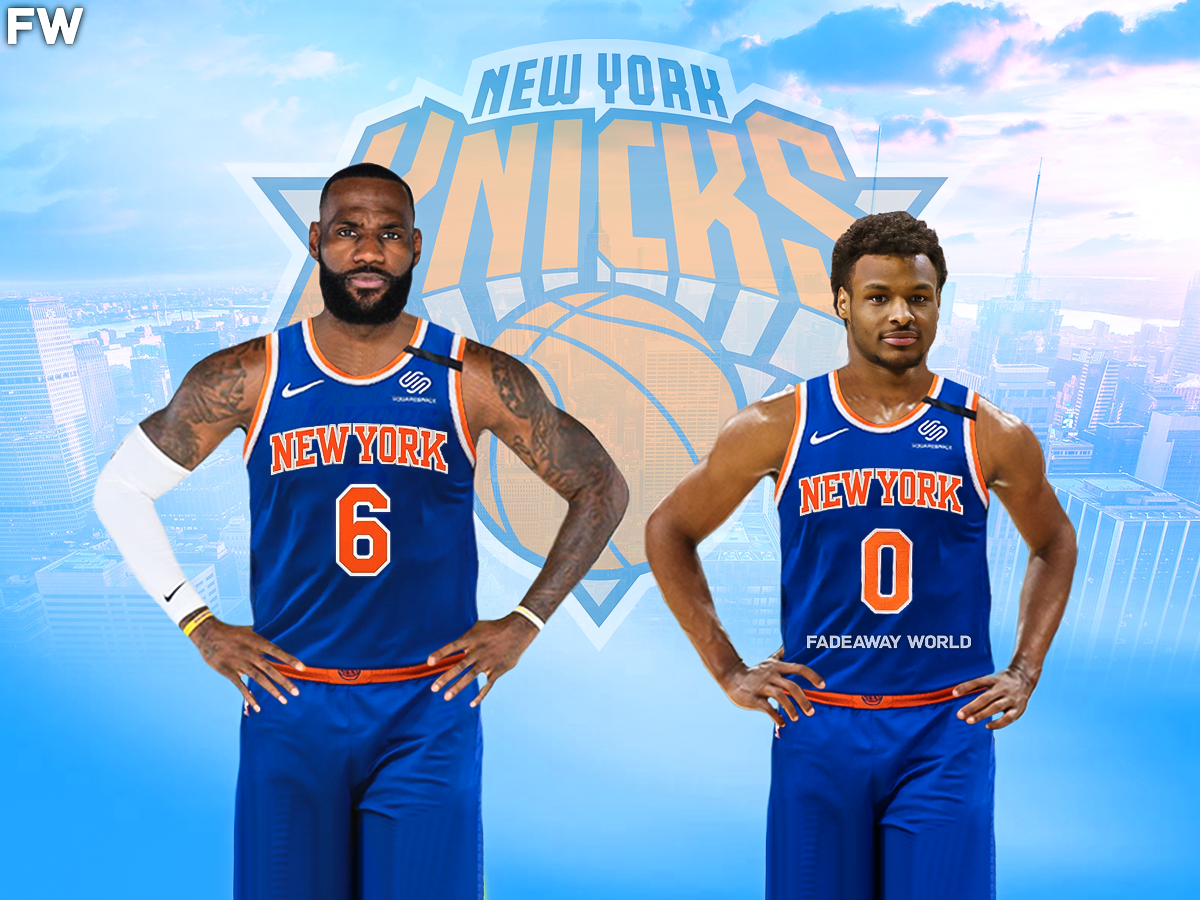 LeBron and Bronny James - New York Knicks