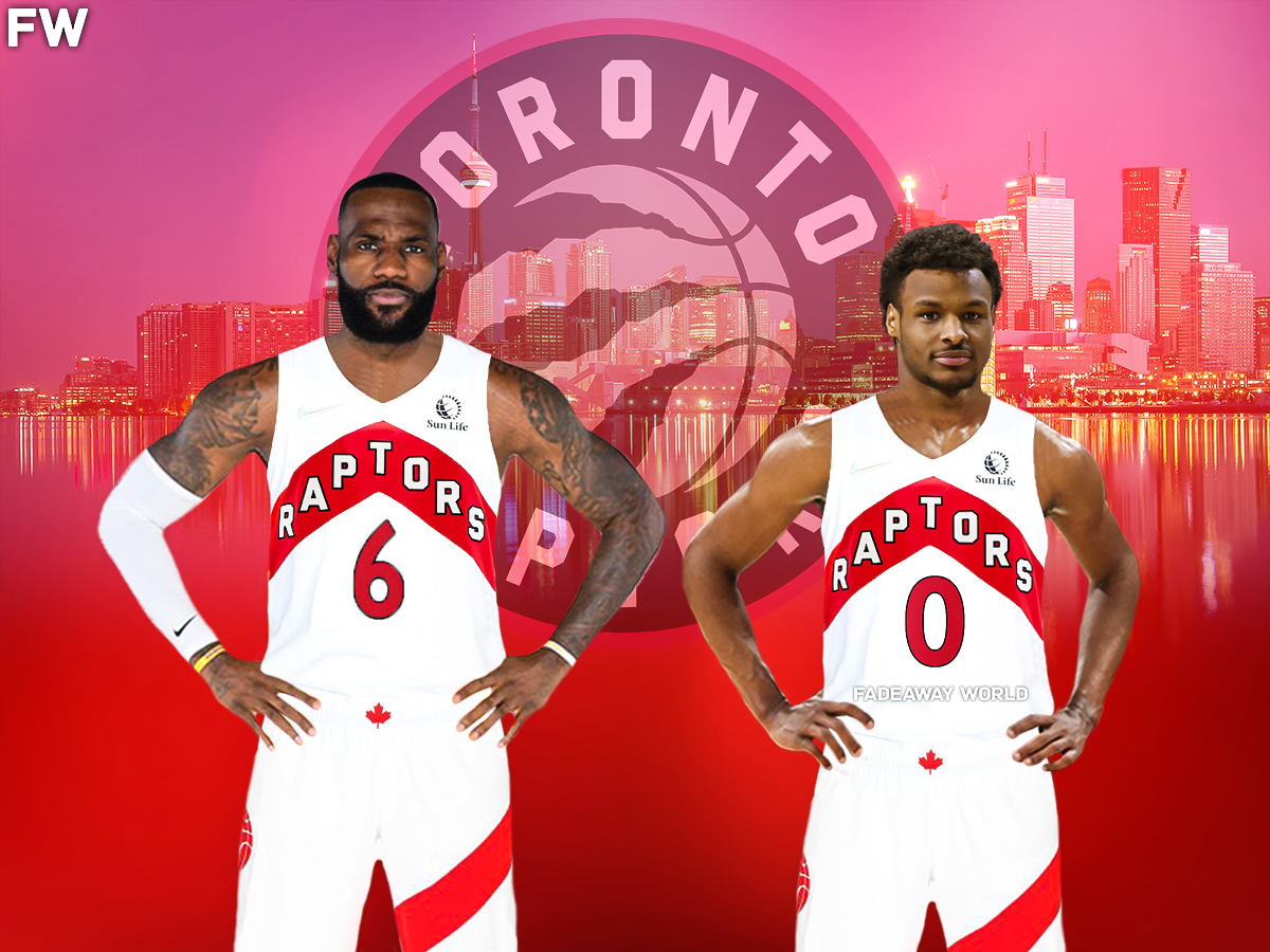 LeBron and Bronny James - Toronto Raptors