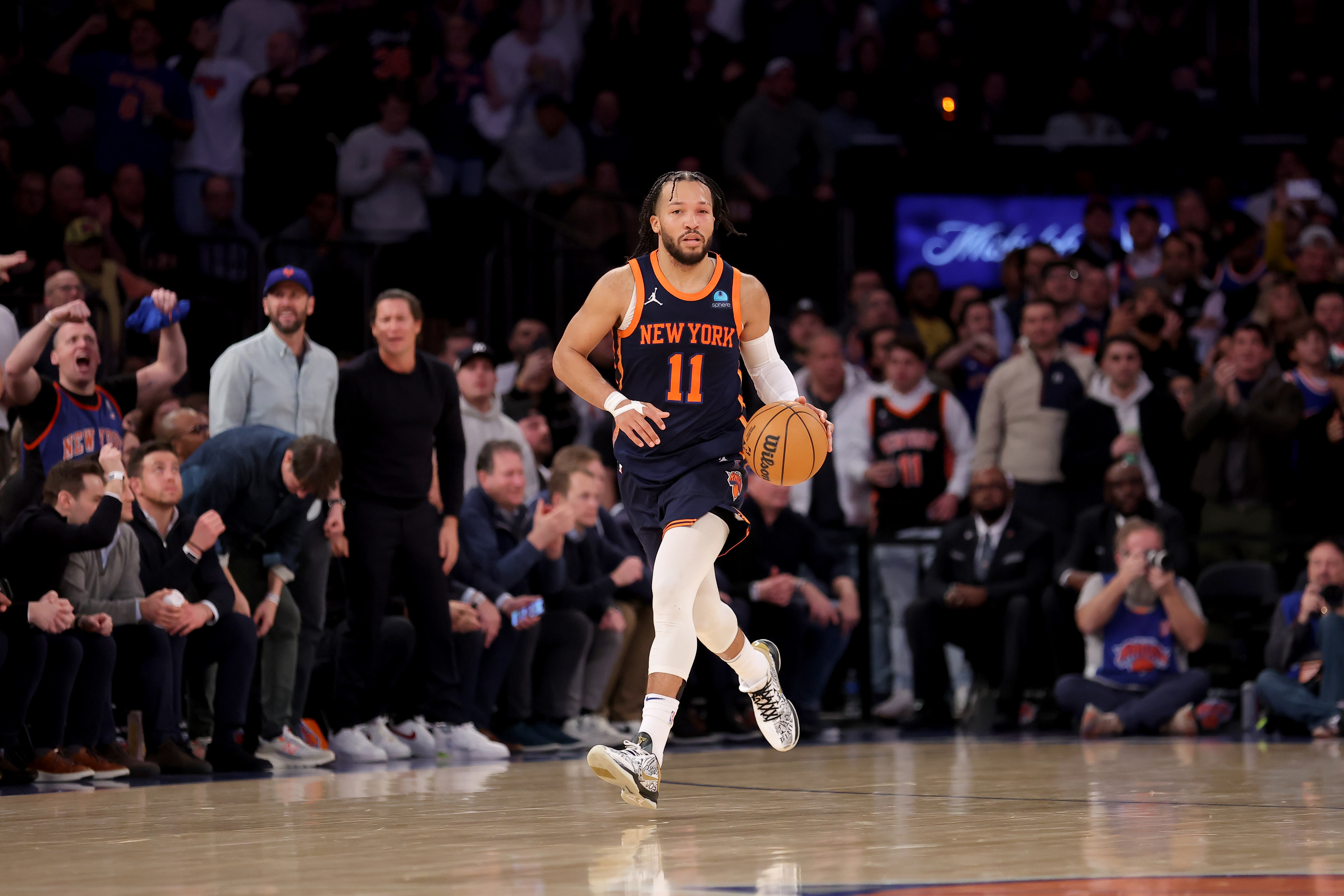 Jalen Brunson Tears Up After 1st All-Star Selection While Getting MVP Chants By Knicks Fans