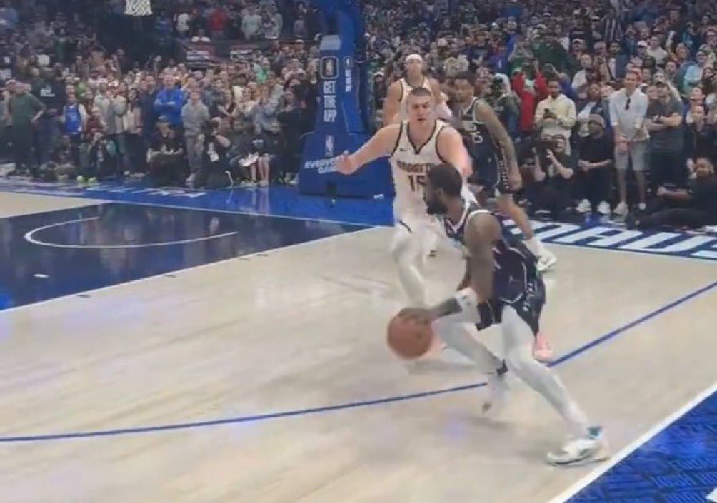 Picture Shows Kyrie Irving Stepped Out Of Bounds Before Hitting Game-Winner Over Nikola Jokic