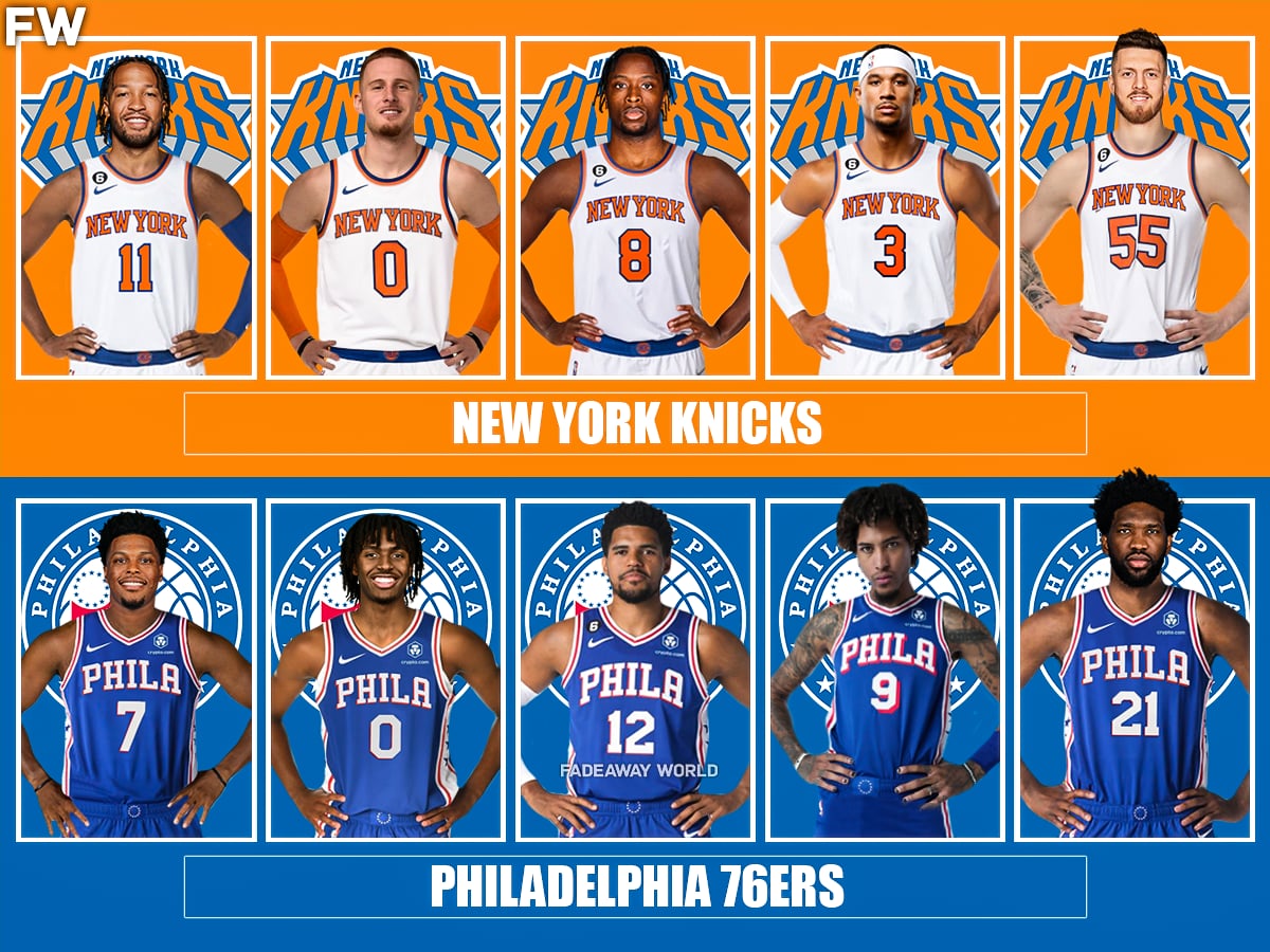 New York Knicks vs Philadelphia 76ers - Starting Lineups