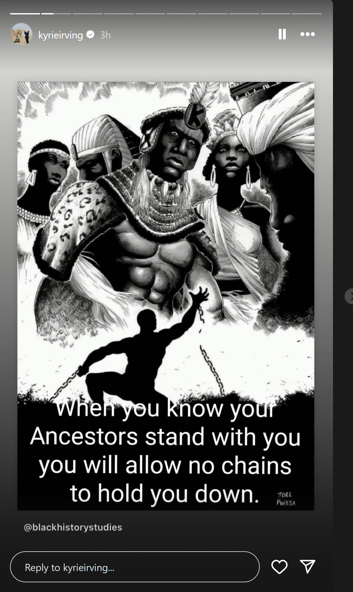 Kyrie Irving Shares A Wisdom About Ancestors: "No Chains To Hold You Down"