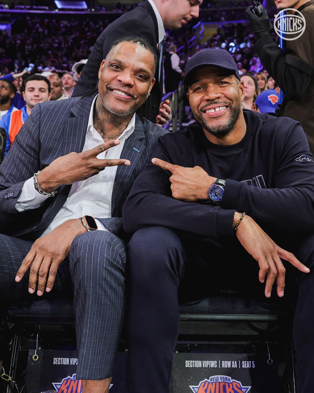 Latrell Sprewell And Nick Minaj Headline Celebrities At Knicks Game