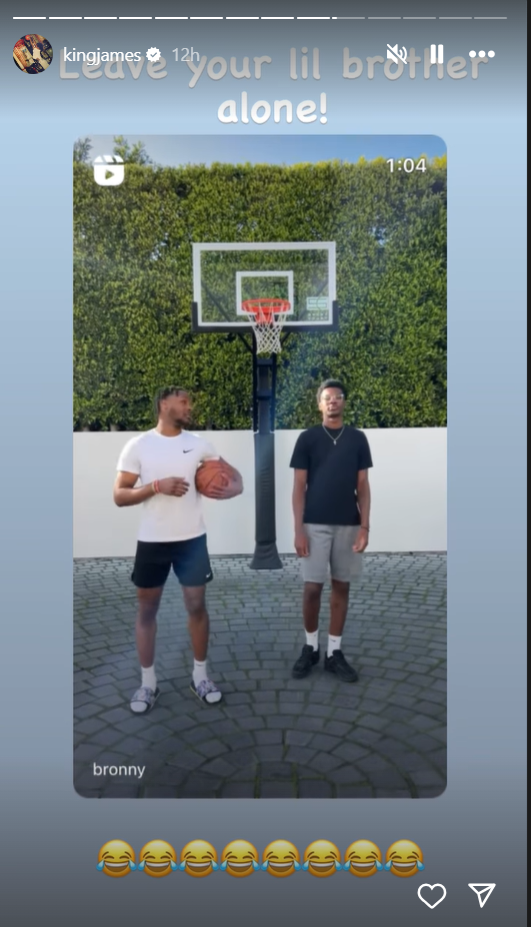 Bronny Beat Bryce In Horse Challenge For Taco Bell Scary Box; LeBron Immediately Reacts