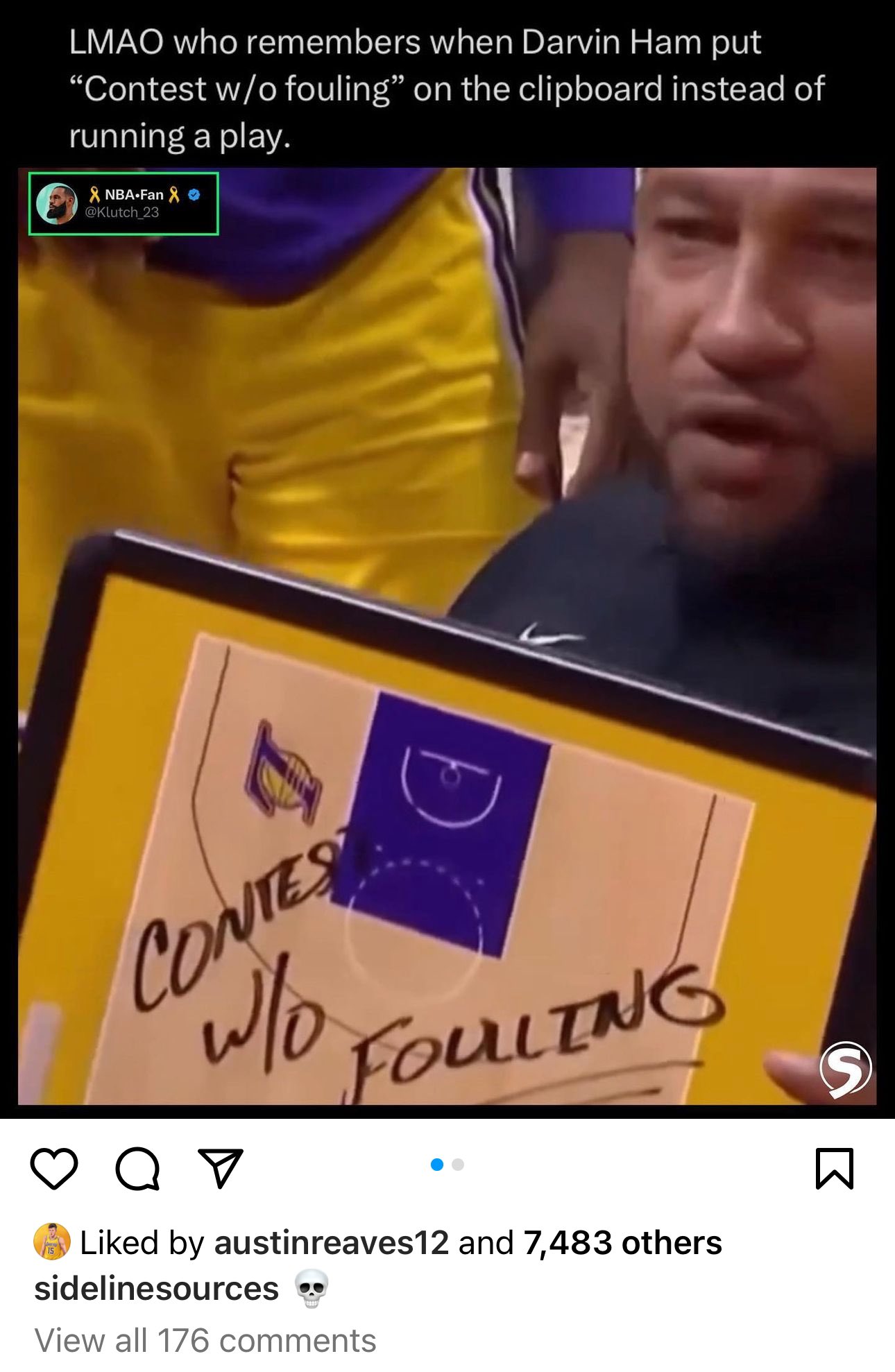 Austin Reaves Instagram Darvin Ham