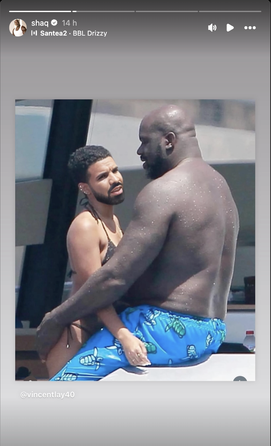 Shaquille O'Neal Brutally Mocks Drake With Edited Bikini Picture