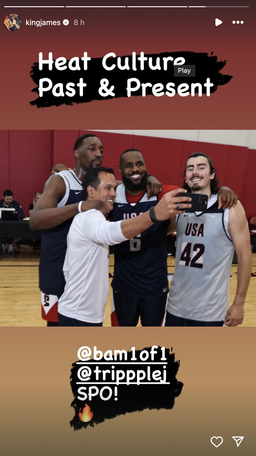 LeBron James Bricks Wide-Open Shot In Team USA Practice