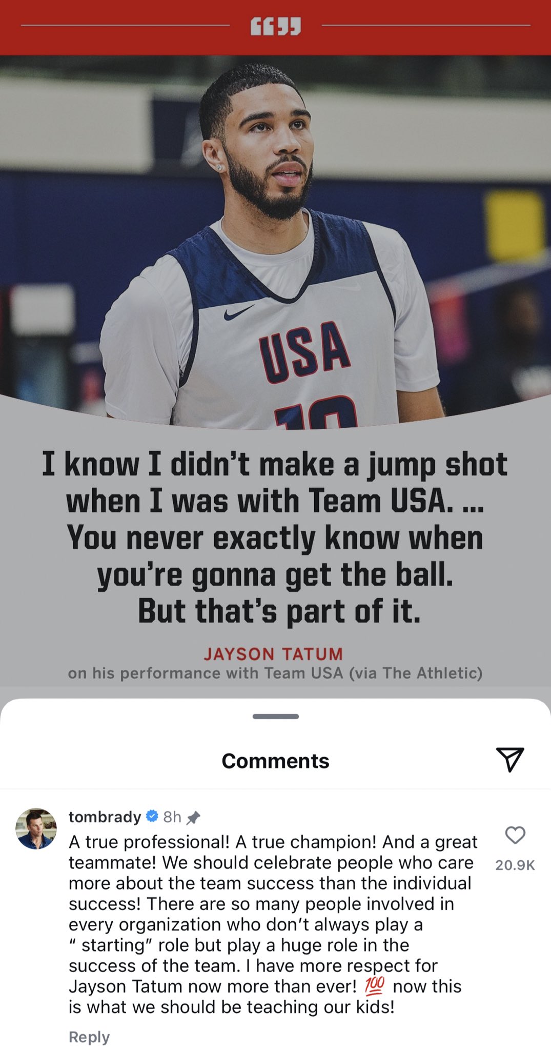 Tom Brady On Jayson Tatum