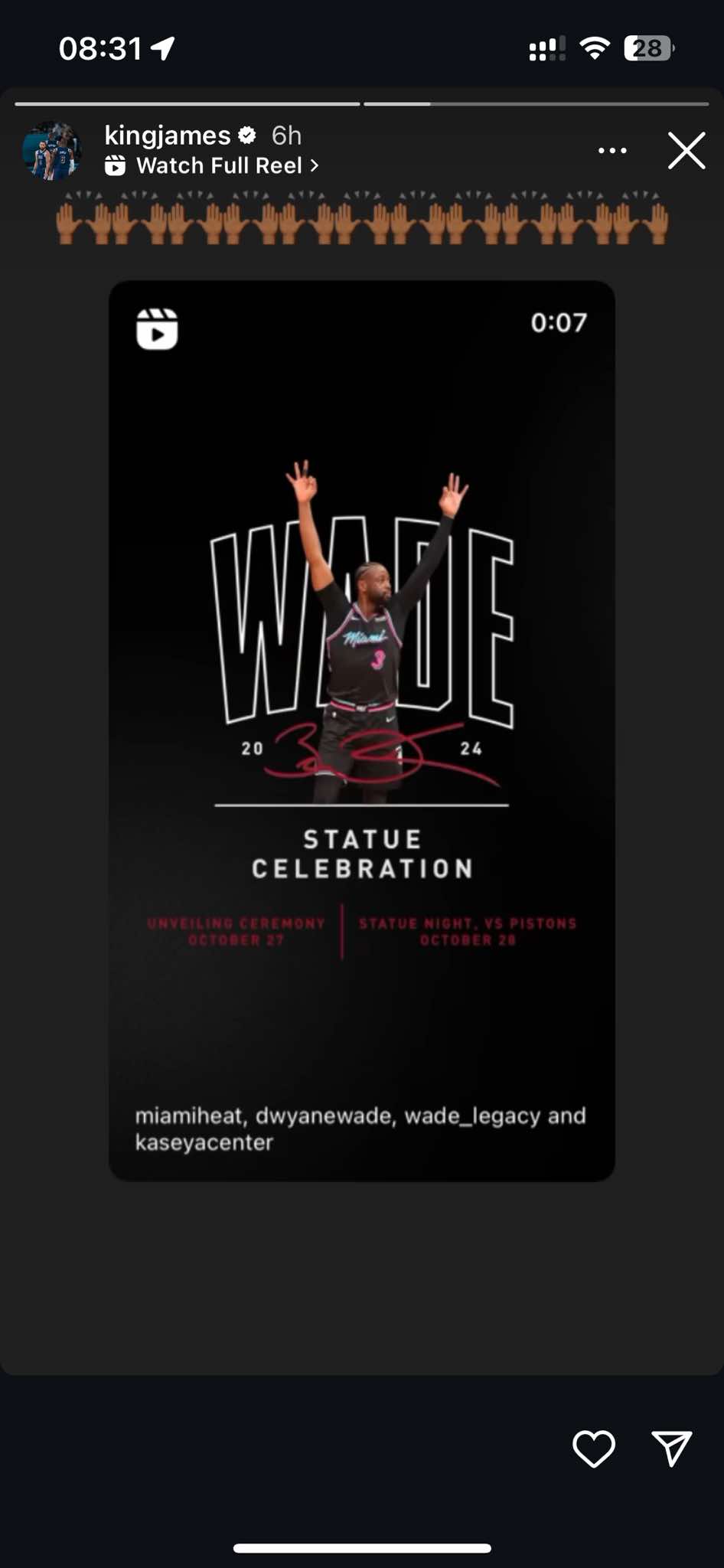 LeBron James Dwyane Wade Statue Instagram