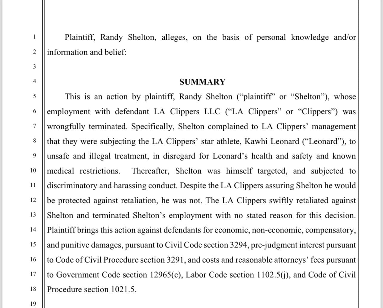 Former Trainer Who Sued Clippers, Initially Told Kawhi Leonard's Recovery Period Was 730 Days