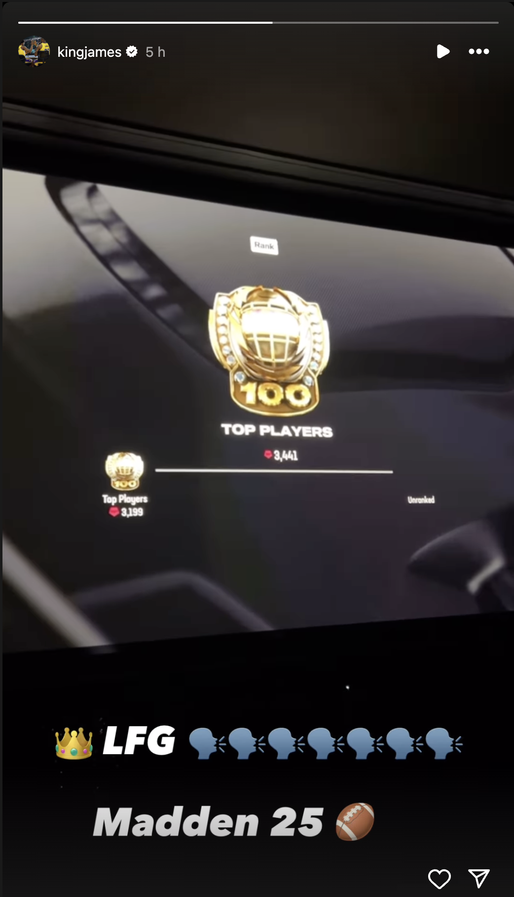 LeBron James Earns Spot Among Top 100 Players In Madden 25