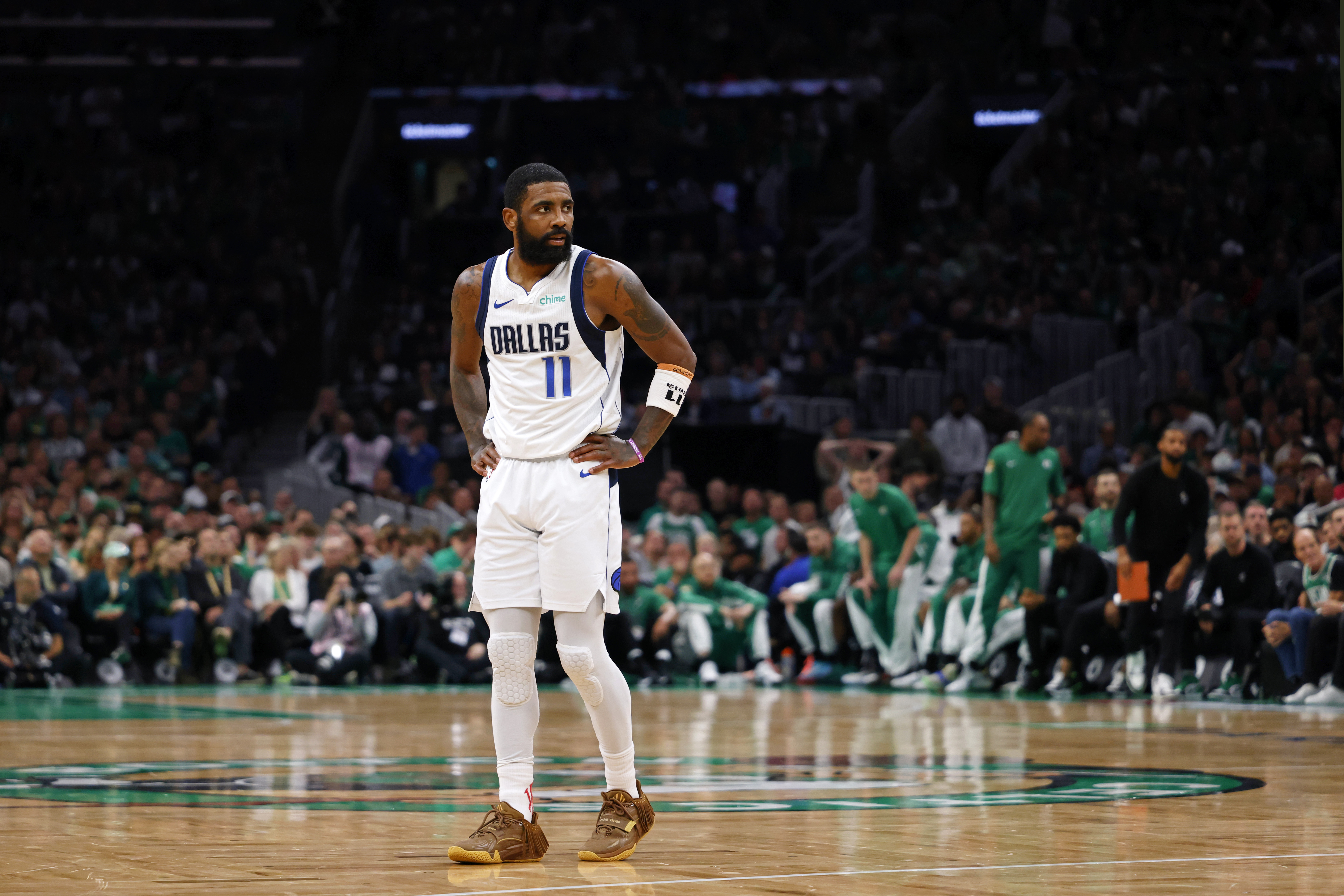 Kyrie Irving Lets Celtics Fans Know That Mavs Will Be Back In Boston For Game 5
