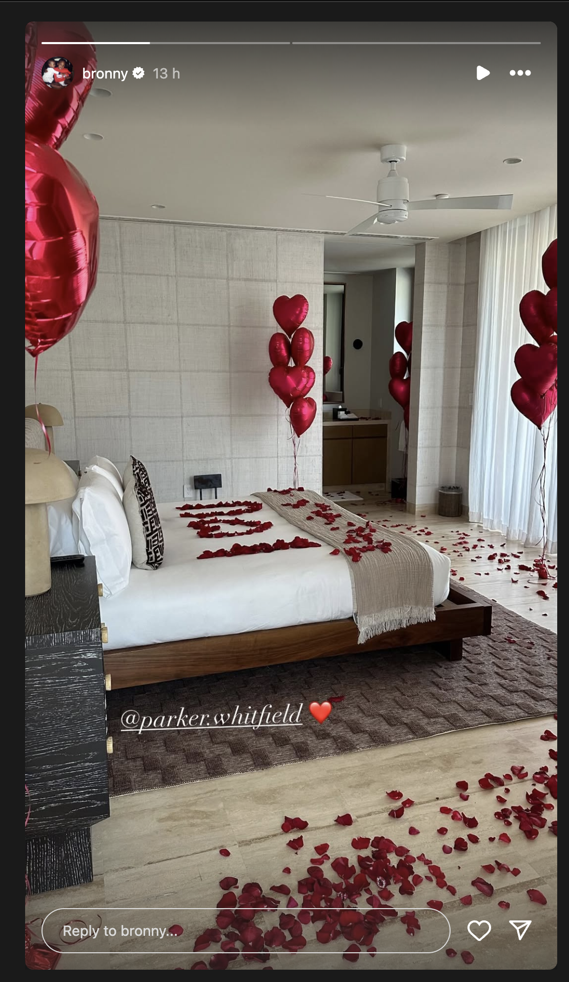 Bronny James Shares Romantic Pics With His Girlfriend On Valentine's Day