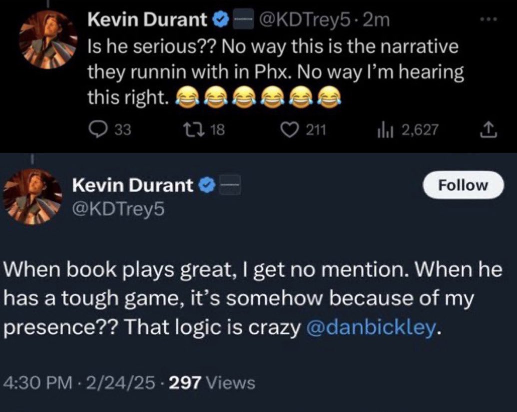 Kevin Durant Deleted Tweets Phoenix Suns