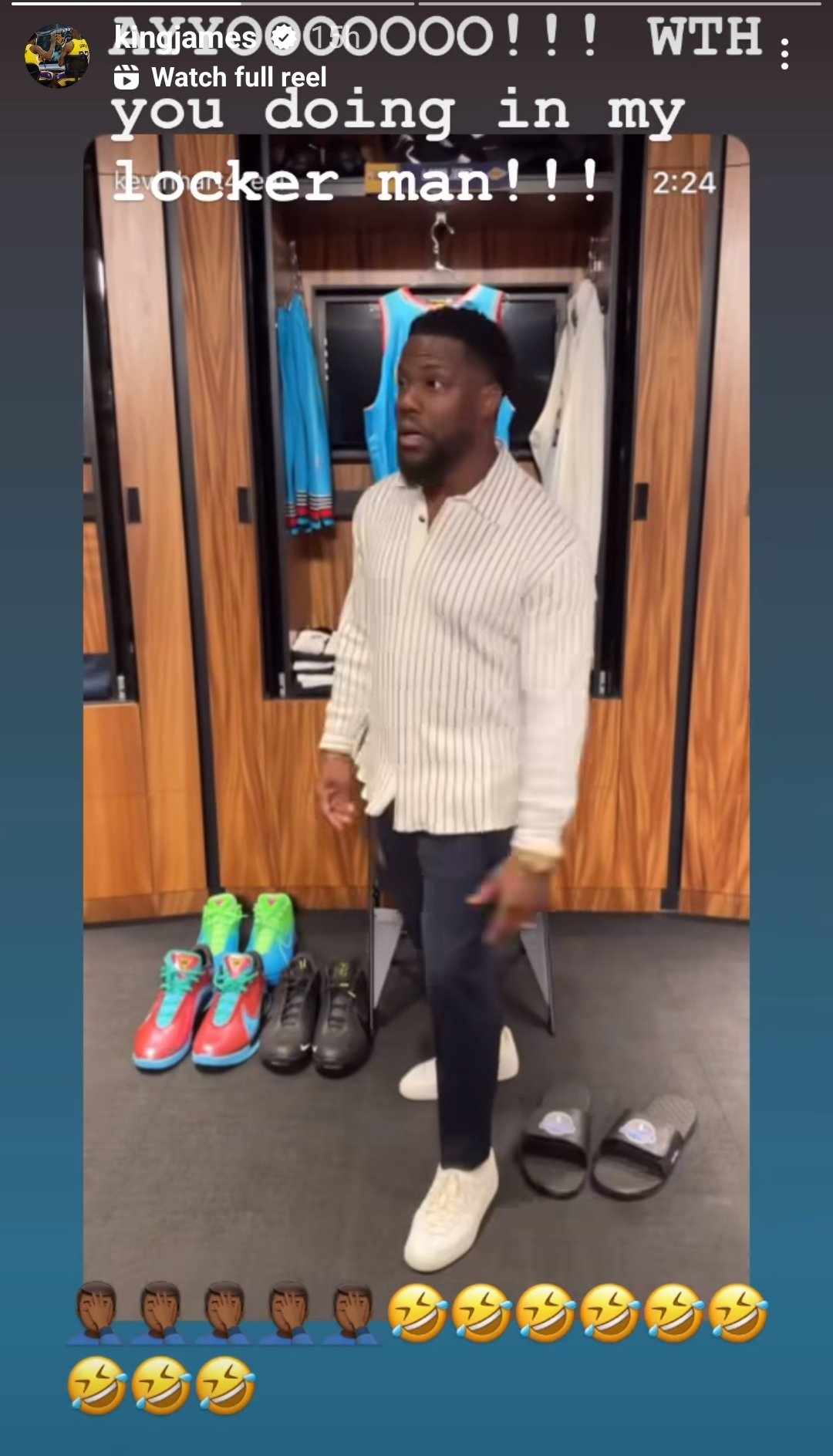 LeBron James' Instagram story.