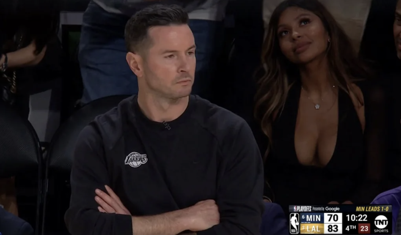 NBA Fans React To Attractive Woman Behind JJ Redick On Lakers-Timberwolves Game