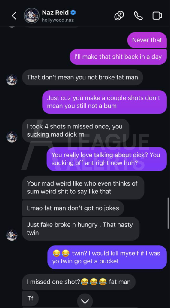 Leaked chats of Naz Reid with a fan-1