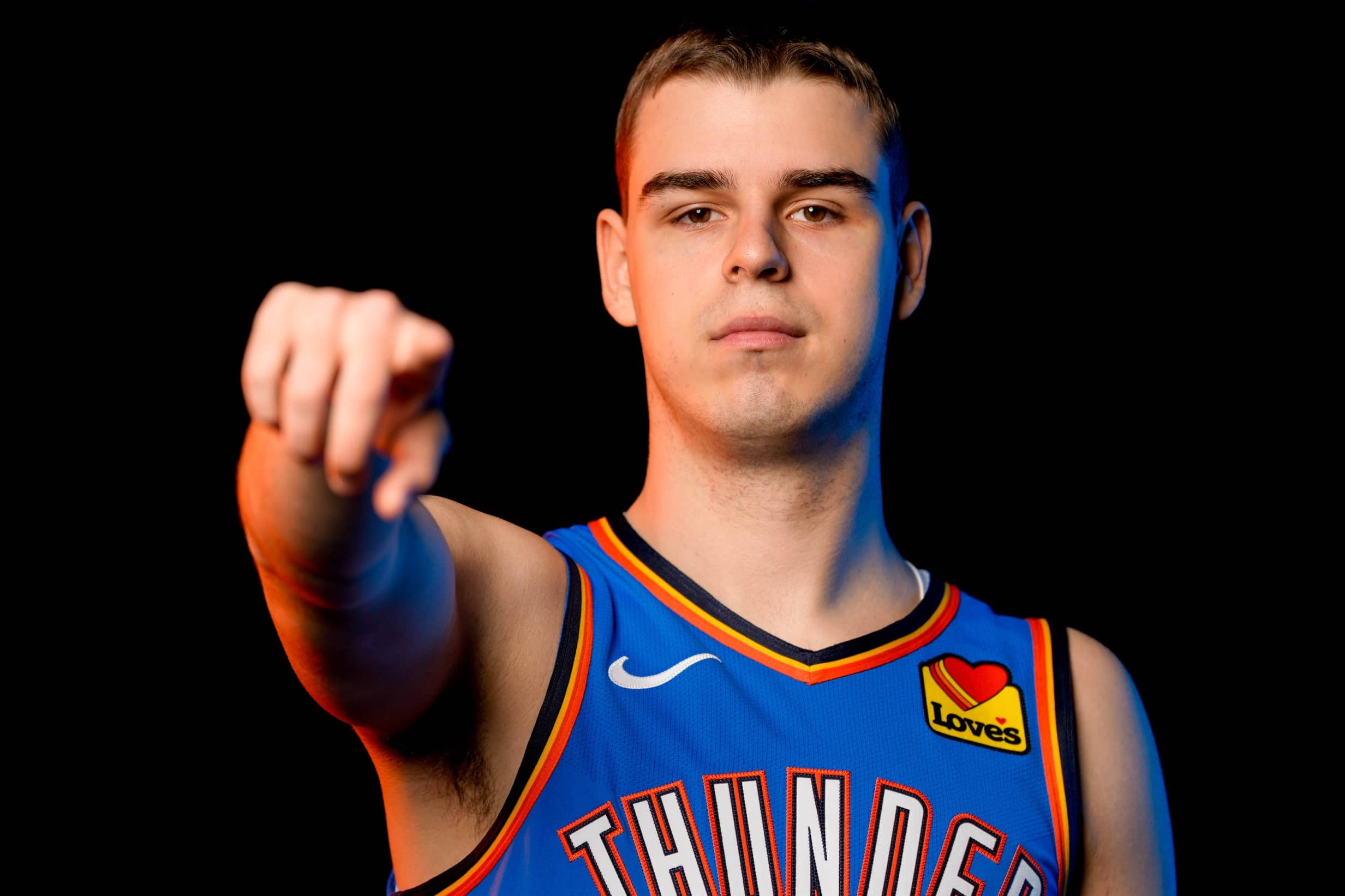 Nikola Topic is pictured during the Thunder media day at the Paycom Center in Oklahoma City, on Monday, Sept. 30, 2024.
