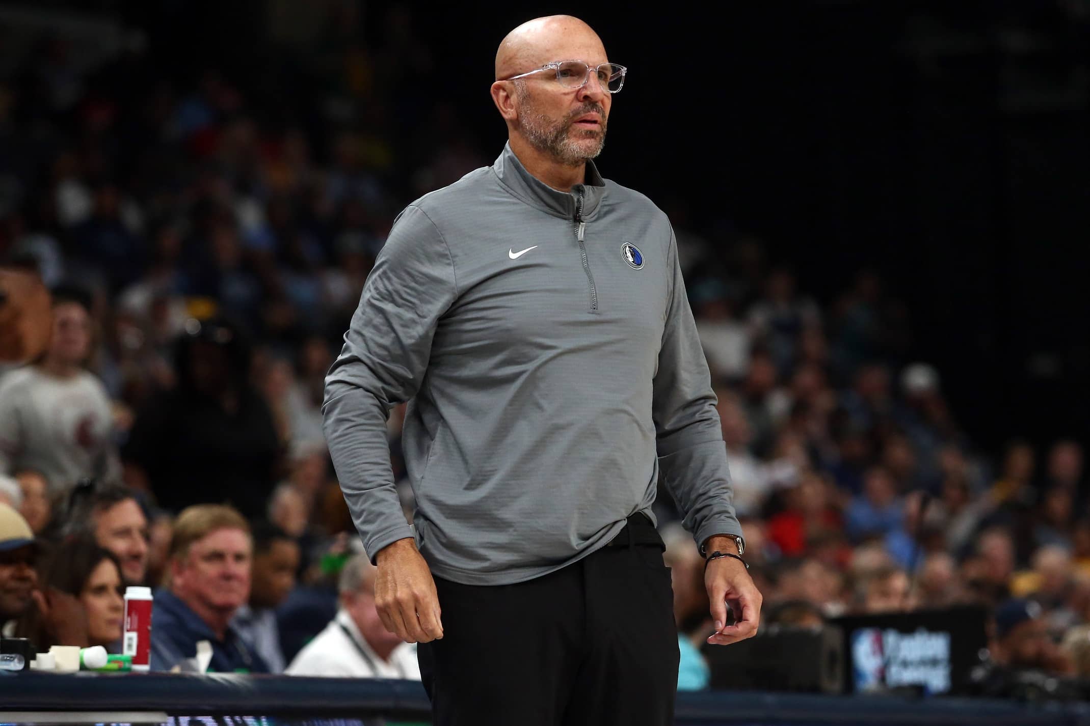 Dallas Mavericks head coach Jason Kidd looks on during the second quarter against the Memphis Grizzlies at FedExForum.