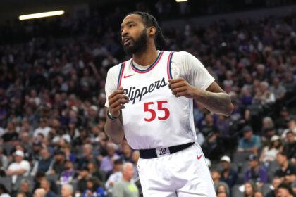 Los Angeles Clippers forward Derrick Jones Jr. (55) during the fourth quarter against the Sacramento Kings.