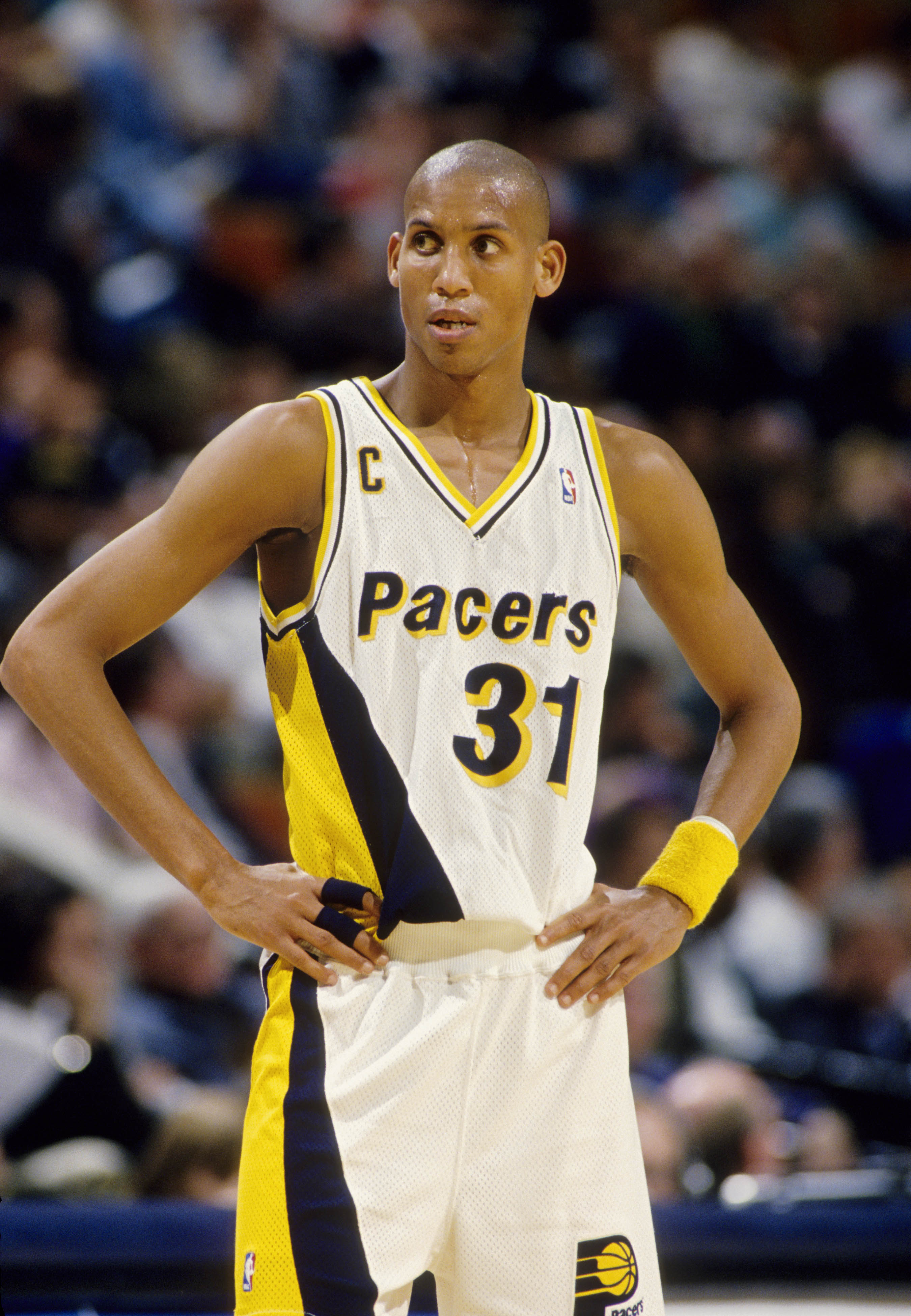 Unknown date; Indianapolis, IN, USA; FILE PHOTO; Indiana Pacers guard Reggie Miller (31) in action at Market Square Arena. Mandatory Credit: Imagn Images  