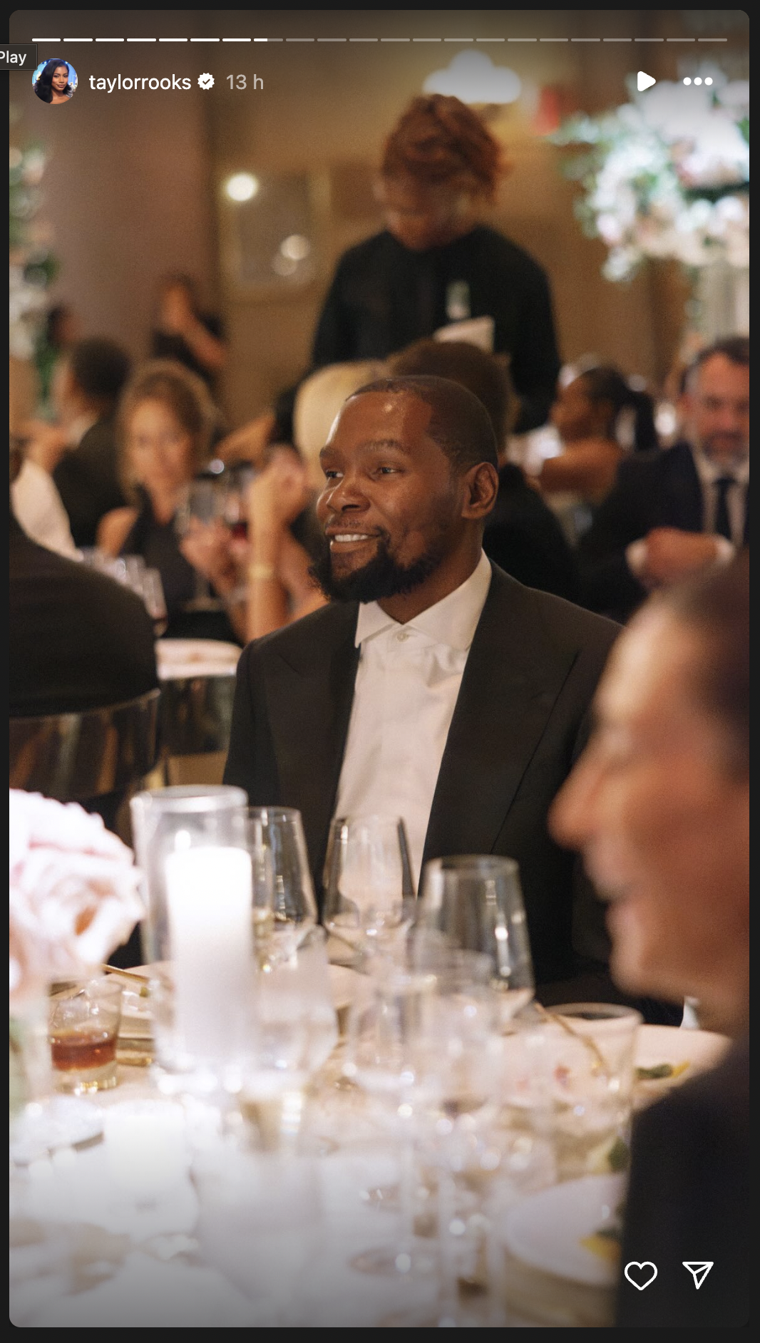 NBA Fans React To Kevin Durant's Brushed Hair At Taylor Rooks' Wedding