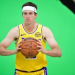 Lakers guard Austin Reaves during media day at UCLA Health Training Center