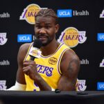 Lakers center Deandre Ayton during media day at UCLA Health Training Center