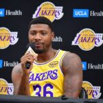 Lakers guard Marcus Smart during media day at UCLA Health Training Center