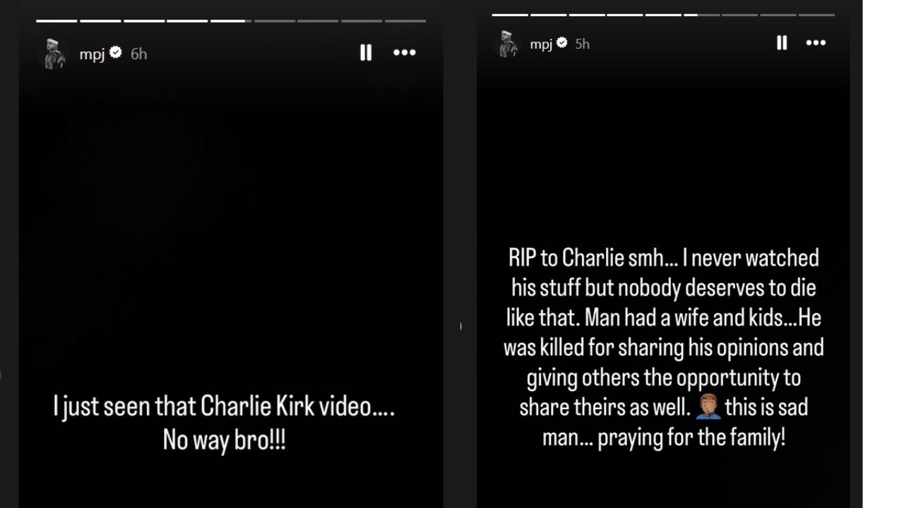 Michael Porter Jr. reacts to Charlie Kirk's shooting.