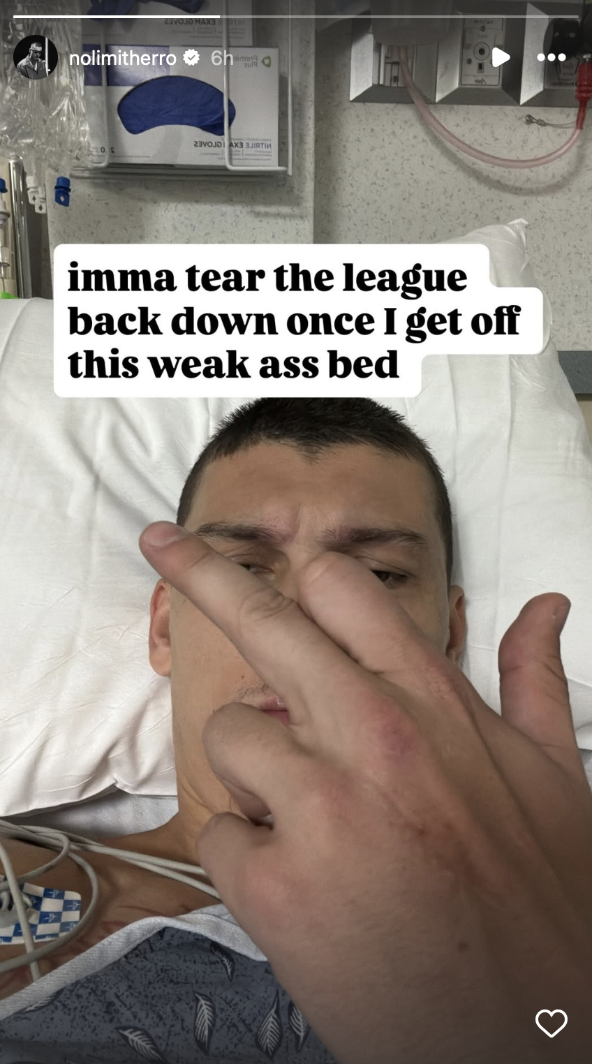 Tyler Herro's message on Instagram.
