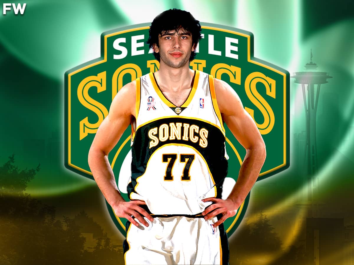Vladimir Radmonovic of the Seattle SuperSonics. 