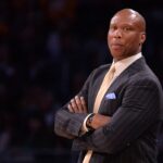 Lakers head coach Byron Scott reacts during an NBA game against the Kings at Staples Center