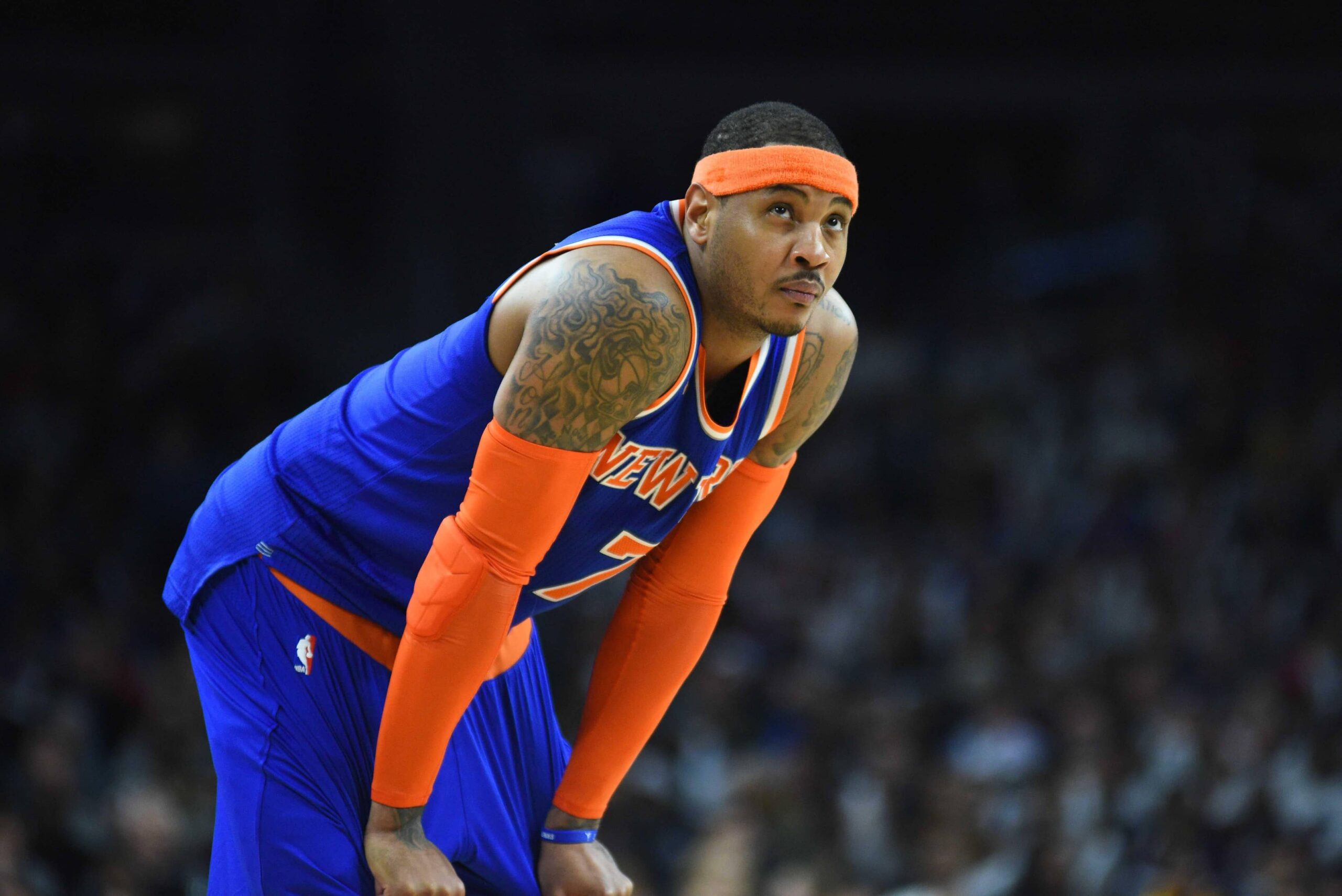 Knicks forward Carmelo Anthony during the fourth quarter against the Pistons at The Palace of Auburn Hills