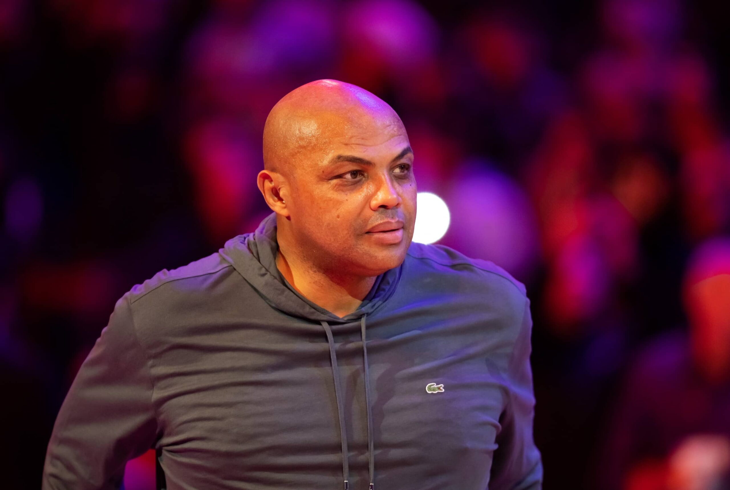 Phoenix Suns former player Charles Barkley in attendance at Footprint Center.