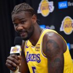 Lakers center Deandre Ayton during media day at UCLA Health Training Center