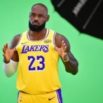 Lakers forward LeBron James during media day at UCLA Health Training Center