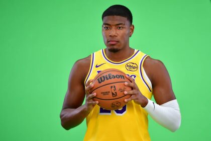 Lakers forward Rui Hachimura during media day at UCLA Health Training Center