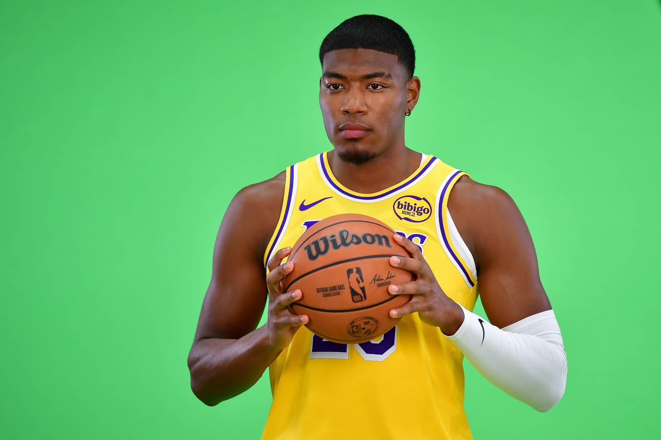 Lakers forward Rui Hachimura during media day at UCLA Health Training Center