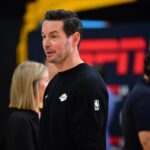 Sep 29, 2025; Los Angeles, CA, USA; Los Angeles Lakers head coach JJ Redick during media day at UCLA Health Training Center. Mandatory Credit: Gary A. Vasquez-Imagn Images