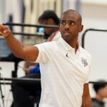 Chris Paul looks on as Team CP3 plays a game against Nightrydas at Nike EYBL at the Memphis Sports & Events Center.
