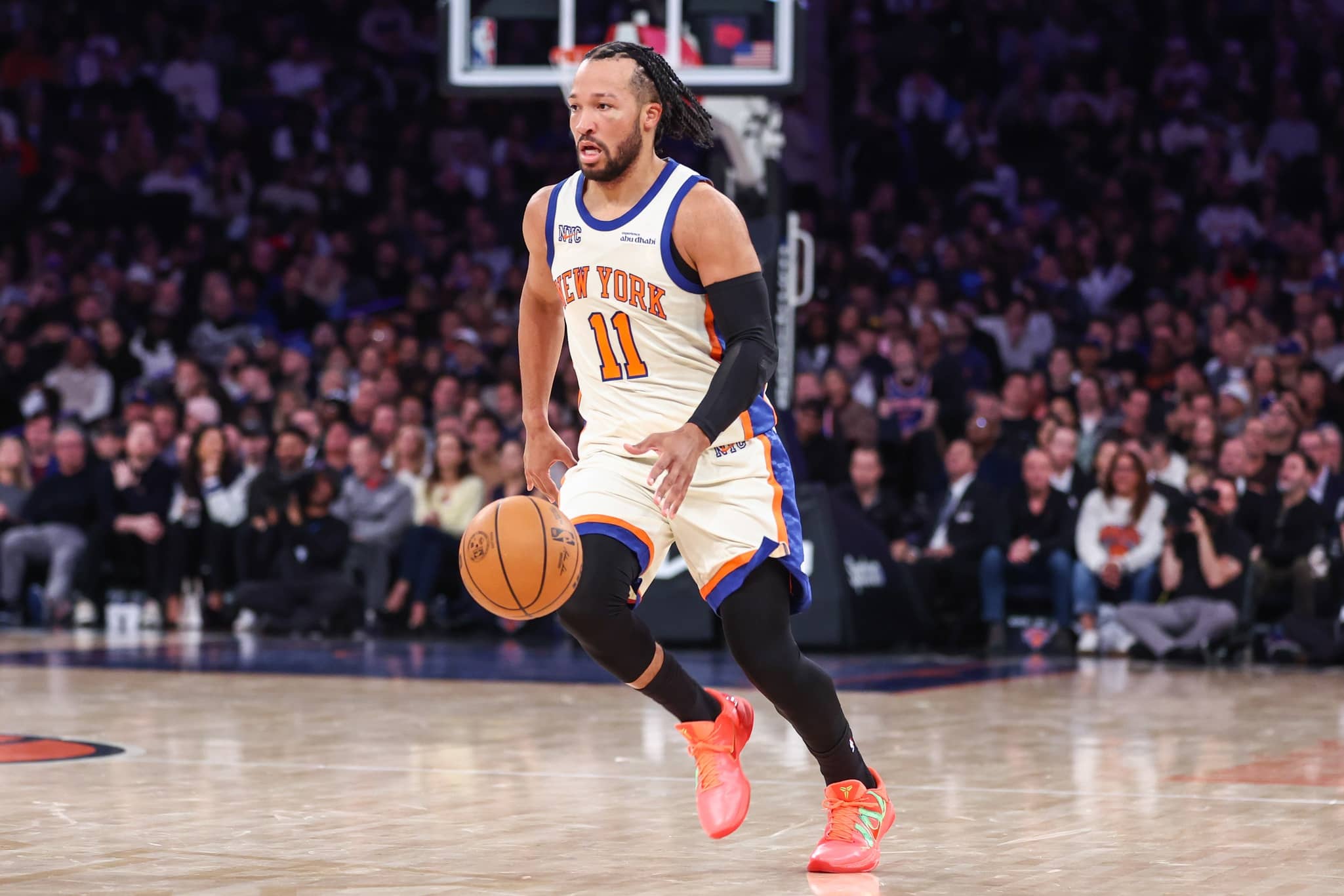 New York Knicks guard Jalen Brunson (11) at Madison Square Garden.