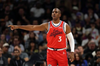 Choose Quality Full Resolution (3901 x 2872) Low Resolution (1950.5 x 1436) Headline: NBA: Los Angeles Clippers at Phoenix Suns Caption: Nov 6, 2025; Phoenix, Arizona, USA; Los Angeles Clippers guard Chris Paul (3) against the Phoenix Suns in the first half at the Mortgage Matchup Center. Mandatory Credit: Mark J. Rebilas-Imagn Images